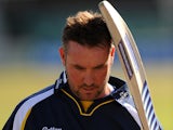Durham's Ian Blackwell after being caught and bowled out on May 2, 2011