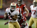 49ers' LaMichael James breaks into the end zone against Atlanta on January 20, 2013