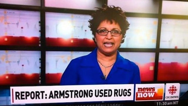 'Lance Armstrong used rugs' on CBC