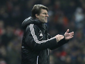 Swansea City manager Michael Laudrup during the FA cup third round replay against Arsenal on January 16, 2013