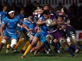 Newport Gwent Dragon's Toby Faletau during his sides match against London Wasps on January 17, 2013