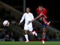 Norway's Omar Elabdellaoui shoots during his sides match at the UEFA European Under 21 Championship on September 10, 2012