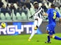 Juventus' Paul Pogba fires in a long-range effort against Udinese on January 19, 2013