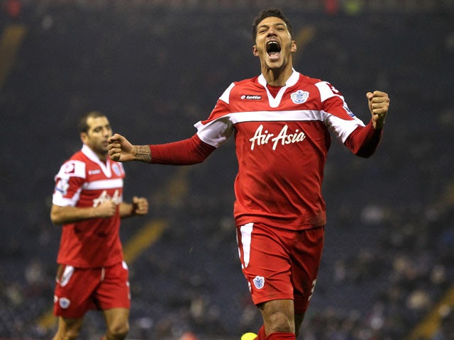 Queens Park Rangers Jay Bothroyd celebrates scoring his sides goal in their FA Cup third round replay against West Bromwich Albion on January 15, 2015