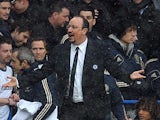 Chelsea interim manager Rafa Benitez on the touchline against Arsenal on January 20, 2013