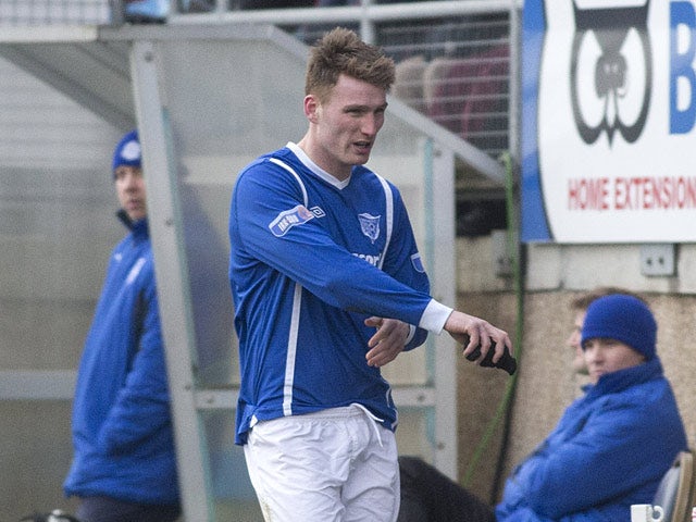 Peterhead's Rory McAllister leaves the field after being sent off in the match against Rangers on January 20, 2013