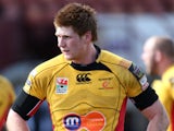 Andrew Coombs of the Newport-Gwent Dragons during their match with Glasgow Warriors on April 04, 2010