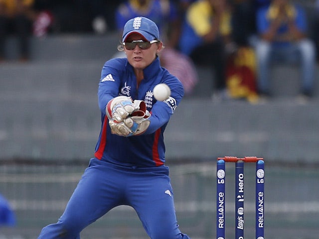 England women's wicketkeeper Sarah Taylor in action on October 7, 2012