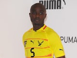 Togo's Serge Akakpo during a kit unveiling on November 7, 2011