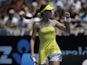 Serbia's Ana Ivanovic celebrates winning a point during her third round match at the at the Australian Open tennis championship on January 18, 2013