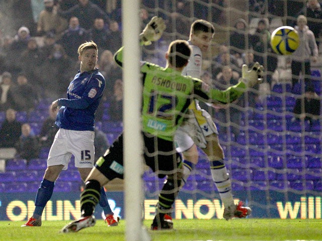 Wade Elliot scores for Birmingham City in their FA Cup match against Leeds United on January 15, 2013