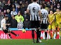 Newcastle's Yohan Cabaye scores a free-kick against Reading on January 19, 2013