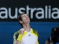 Andy Murray celebrates his quarter-final victory over Jeremy Chardy on January 23, 2013