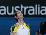 Andy Murray celebrates his quarter-final victory over Jeremy Chardy on January 23, 2013