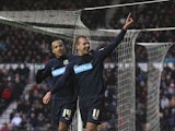 Blackburn Rovers player Jordan Rhodes celebrates scoring in his sides match against Derby County on January 26, 2013