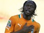 Ivory Coast's Gervinho celebrates scoring the opening goal in the Africa Cup of Nations match against Tunisia on January 26, 2013