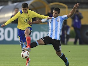 Ecuador's Jose Francisco Cevallos in under-17 action against Argentina on April 6, 2011