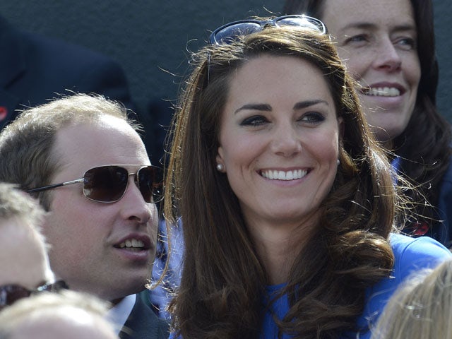 Kate Middleton watches Andy Murray in action during the quarterfinal match of the Men's Singles on August 2, 2012