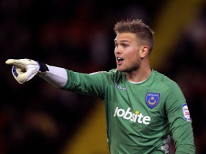 Portsmouth goalkeeper Mikkel Andersen during his team's match with Sheffield United on October 29, 2012