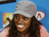 US player Sloane Stephens smiles during her press conference, after her quarter-final win over Serena Williams on January 23, 2013