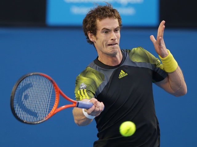 Britain's Andy Murray in action in his semifinal match against Roger Federer at the Australian Open tennis championship on January 25, 2013