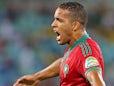 Morocco's Youssef El Arabi celebrates scoring the equaliser in the Africa Cup of Nations match against the Cape Verde Islands on January 23, 2013