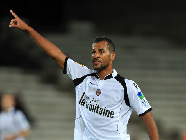 Lorient player Alaixys Romao during his sides match with Montpellier Herault on October 26, 2011