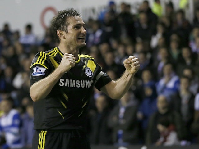 Chelsea's Frank Lampard celebrates a goal v Reading on January 30, 2013