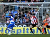 Reading's Jimmy Kebe opens the scoring against Sunderland on February 2, 2013