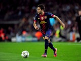 Barcelona's Jordi Alba during his sides Champions League match with Celtic on October 23, 2012