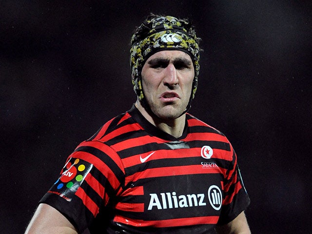 Saracens' Kelly Brown in action on December 16, 2012