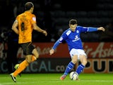 Leicester City's David Nugent score his sides second goal against Wolverhampton Wanderers on January 31, 2013