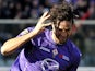 Fiorentina's Luca Toni celebrates scoring the opening goal against Parma on February 3, 2013