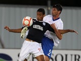Falkirk's Lyle Taylor in action against Rangers on August 21, 2012