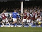 Everton midfielder Marouane Fellaini pulls a goal back against Aston Villa on February 2, 2013