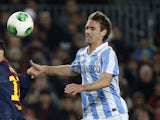 Malaga player Nacho Monreal during his team's match against Barcelona on January 16, 2013