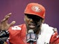 49ers' WR Randy Moss takes questions during Media Day on January 29, 2013
