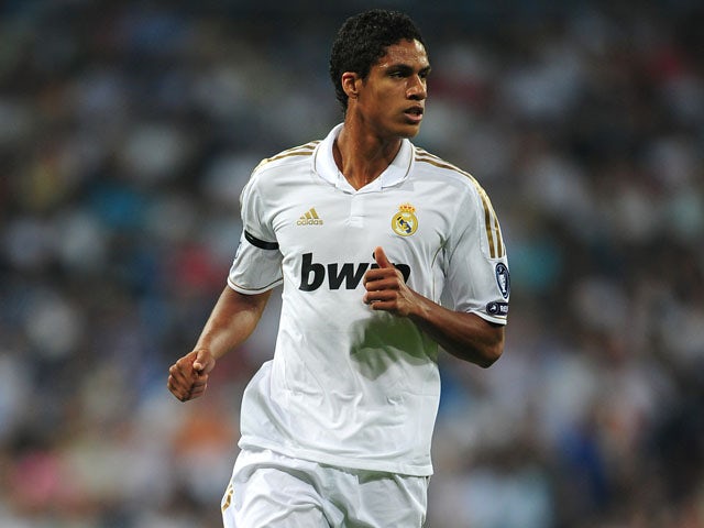 Real Madrid player Raphael Varane during his team's match with Ajax on September 27, 2011