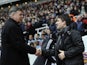 Opposing bosses Sam Allardyce and Michael Laudrup shake hands before the game between West Ham and Swansea on February 2, 2013