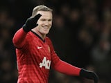 United's Wayne Rooney celebrates equalising against Southampton on January 30, 2013