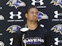 Baltimore Ravens cornerback Asa Jackson talks at a press conference on May 13, 2012