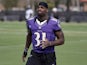 Baltimore Ravens safety Bernard Pollard warms up during a training session on February 1, 2013