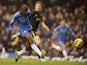 Chelsea's Nascimento Ramires scores his side's first goal in their match with Wigan on February 9, 2013