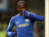 Chelsea's Nascimento Ramires celebrates after scoring his side's first goal in their match with Wigan on February 9, 2013