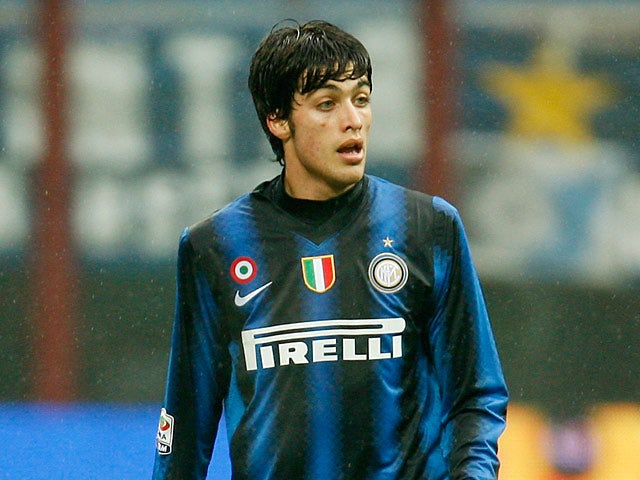 Inter's Felice Natalino in action on November 28, 2010