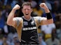 New Zealand bowler Ian Butler celebrates after taking a wicket on May 8, 2010