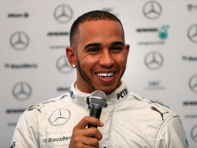 Lewis Hamilton during a press conference on February 4, 2013