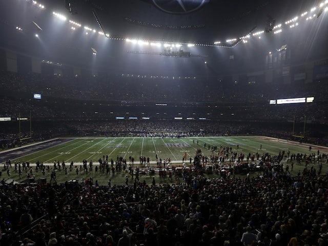 The Superdome in darkness