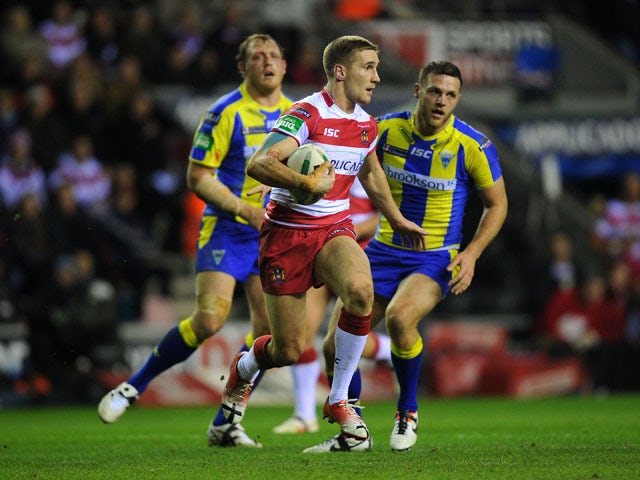 Wigan Warriors Sam Tomkins in action for his side on February 8, 2013