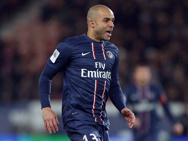 PSG defender Alex during his side's match against Bastia on February 8, 2013